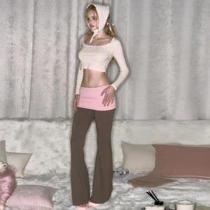 King Mcgreen Star Patchwork basique pantalon Vintage Y2k décontracté taille basse évasé pantalon Streetwear Leggings mode femmes pantalon - Product Image 3