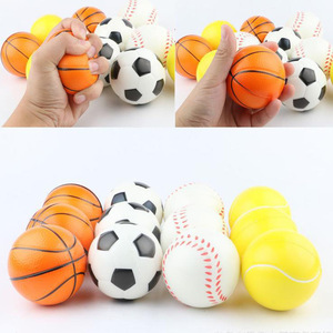 ของเล่นยอดฮิตปี 2022 สำหรับเด็ก ลูกบอลบีบคลายเครียดทำจากโฟม PU ขายส่ง ลูกบอลบีบยืดหยุ่น ลดความเครียด ลูกบาสเก็ตบอลบีบคลายเครียดแบบกำหนดเองได้ - Product Image 2