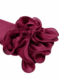 Ensemble <span class=keywords><strong>tailleur</strong></span> <span class=keywords><strong>pantalon</strong></span> élégant pour femme en polyester <span class=keywords><strong>bordeaux</strong></span> avec revers à volants – Tenue de soirée et de bureau formelle – Personnalisation OEM/ODM – Vente en gros - Product Image 4