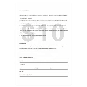 Custom Lottery Scratch Card Zodiac Animal Symbol Fast Print Free Design Cmyk Jackpot Paper Matte Gloss Digital Printing - Product Image 3