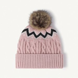 Gorro de Punto Cálido para Mujer, con Pompones, para Otoño e Invierno, con Forro Polar Grueso, a la Moda - Product Image 6
