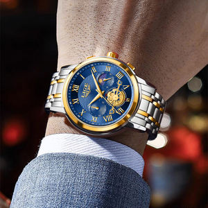 Reloj LIGE LG89106 para Hombre, Diseño Esqueleto, Deportivo, de Moda, Acero Inoxidable, Resistente al Agua, Luminoso, de Cuarzo, con Caja OEM+ - Product Image 4