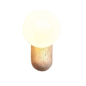Lámpara de Pared de Piedra Huangdong, Estilo Wabi Sabi, Luz de Noche, Aplique de Baño Minimalista Nórdico - Product Image 4