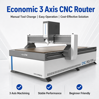 Máquina de Corte CNC de 3 Ejes y un Solo Husillo para Madera, Lista para Envío, DSP/Mach3/NC Studio, Estructura Metálica Resistente, Fabricada en China
