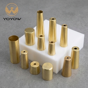 Protecteur de capuchons de pieds de meubles modernes en laiton brossé effilé pour pieds de chaises de table couvre-pieds de meubles - Product Image 1