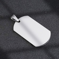 Collar con Colgante Rectangular de Bandera Americana en Acero Inoxidable 316L con Esmalte de Alto Brillo para Hombre