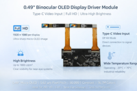 لوحة تحكم TV049F1TSLD02 لشاشة OLED ميكرو ثنائية العينية مقاس 0.49 بوصة، تدعم Type-C وDP وAlt إلى MIPI، بدقة 1920*1080 وسطوع 1800 نيت، مخصصة لـ AR HMD والرؤية الليلية