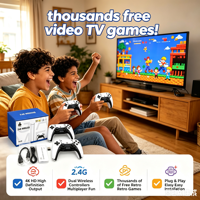 Konsol Game TV 4K M15 Classic Retro PS1 PSP dengan Kontroler Nirkabel 2.4GHz, Lebih dari 20.000+ Game Gratis, Multi Bahasa, Multi Pemain