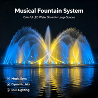 Fontaine musicale LED commerciale grand format en acier inoxydable OEM, équipement de danse aquatique complet pour lacs, parcs et sites touristiques