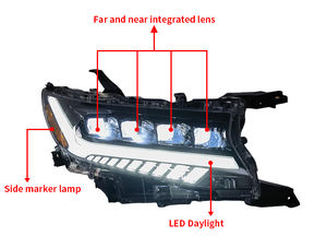 Mengxiang pour PRADO phare assemblage conversion 2014 2015 basse configuration version feux de jour voiture led lumières - Product Image 2