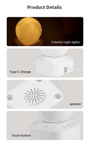 Machine à bruit blanc pour dormir avec sept lumières colorées et musique - Product Image 5