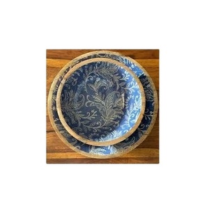 ชามไม้อาคาเซียพิมพ์เคลือบหรูหรา,ชามเสิร์ฟดีไซน์ใหม่พิมพ์ลายได้ตามต้องการ - Product Image 1