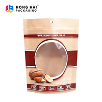 Sachet alimentaire vertical refermable avec fermeture éclair, impression en héliogravure, qualité alimentaire, résistant à l'humidité pour snacks et noix