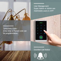 Système de contrôle d'accès WiFi Tuya Smart Home avec empreinte digitale et code PIN, étanche IP66, sûr, durable, écologique, portable, contrôle à distance via application