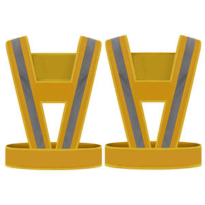 Gant <span class=keywords><strong>de</strong></span> sécurité réfléchissant en coton, respirant, grande taille, rouge et jaune, pour superviseur <span class=keywords><strong>de</strong></span> chantier, agent <span class=keywords><strong>de</strong></span> sécurité, avertissement - Product Image 1