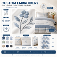 Ensemble de literie personnalisé OEM ODM, housse de couette personnalisée, linge de lit, broderie personnalisée, logo, motif, couleur, taille, literie à marque privée