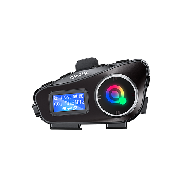 Q58 Max Clear Voice Music Share Wireless Interphone Audio Mixing Blue Tooth Intercom Headset for Motorcycle Helmet
