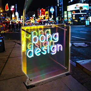 Letrero Luminoso LED Comercial LiZi LEDSY-01, Caja de Luz de Neón Acrílica con Logotipo, Luces LED Decorativas de Aluminio, Forma Rectangular, 110-220V, Letrero para Tienda - Product Image 2