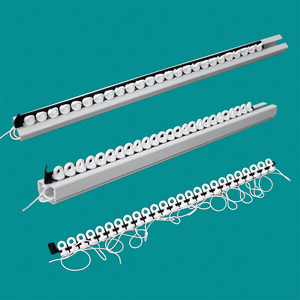 Plastic Curtain Runner Montagem Ajuda para Wheel Runner Produtos Patentes Rail Fold para <span class=keywords><strong>Ripple</strong></span> S Fold Curtain - Product Image 4