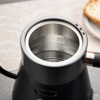 Nouvelle conception, vente chaude, bouilloire électrique sans fil à col de cygne en acier inoxydable, arrêt automatique, capacité de 0,8 L pour usage domestique