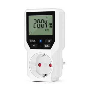 TM07 Smart Timer Socket Large LCD Digital Display Energy Saving Manager 3680W Timing Switch Control With Blackout Memory