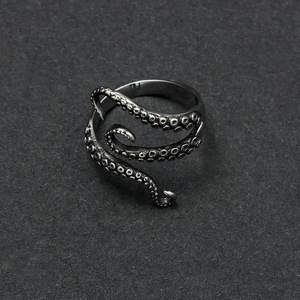 Anillo de Pulpo de Plata Antigua, Joyería Unisex de Estilo Gótico, Accesorio de Moda con Forma de Animal - Product Image 5