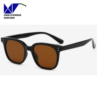 Lunettes de soleil carrées personnalisées OEM TR90 UV400 polarisées pour adultes unisexes, taille 52-19-150, 10+ ans d'expérience