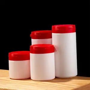 400ml New Customized Powder Bottle White Food Jar Plastic Bottles Food Storage Jars With Lids For Food And Feed