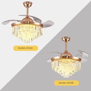 Vente en gros de ventilateur de plafond à LED argentée de 42 pouces, lumière invisible à intensité variable, contrôle intelligent de la maison, caractéristique rétractable, nouveau design 220V - Product Image 2