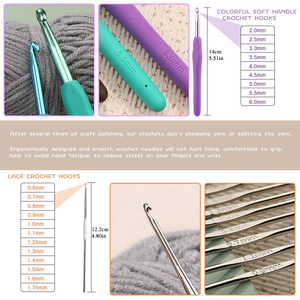 DIY 58-Piece PVC <b>Crochet</b> Kit & Beginner Knitting Tool Set-Portable Travel Bag Adhesive Invisible Features for Embroidery Sewing - Product Image 4