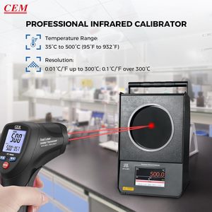 เครื่องสอบเทียบอุณหภูมิอินฟราเรดความแม่นยำสูง CEM T.ax รุ่น BXL-500 ช่วงการสอบเทียบ 35°C ถึง 500°C (95°F ถึง 932°F) ขนาดเป้าหมาย 6 นิ้ว (152.4 มม.) - Product Image 3