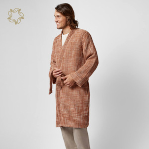Organic <strong>Waffle</strong> <strong>Robe</strong> for <strong>Men</strong> Bamboo Cotton <strong>Robe</strong> 230 Grams Bathrobe White <strong>Waffle</strong> Hotel Bathrobe Custom Bath <strong>Robe</strong> - Product Image 5