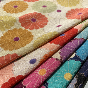 Vải Kếp Kỹ Thuật Số In Hoa Chirimen Nhật Bản KKP2338 D - Product Image 5