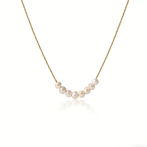 Collana di Perle in Acciaio Inossidabile Placcato Oro 18K Showfay, Collana 'Bonus Mom', Regalo di Gioielleria per Madre Figliomastra, Festa della Mamma, Compleanno - Product Image 3