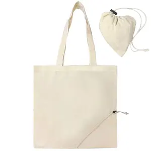 Bolsa de compras plegable de algodón, merchandising sostenible - Product Image 1