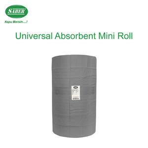 Rouleau absorbant universel Hazmat ready SABER, mini-rouleau 200 gris, format mini pour une couverture continue des allées. - Product Image 4