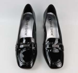 Tre scarpe eleganti da donna con punta tonda nuove scarpe alla <span class=keywords><strong>moda</strong></span> alla <span class=keywords><strong>moda</strong></span> con tacchi pesanti per il Design leggero primavera inverno estivo - Product Image 3