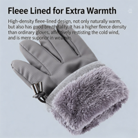 Guantes cálidos para hombre, para invierno y otoño, con pantalla táctil, a prueba de viento, forro polar grueso, para esquiar, ciclismo, protección al aire libre, térmicos, antideslizantes, con forro
