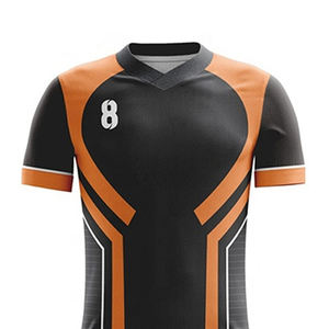 Uniformes de Fútbol Personalizados con Logotipo, Diseño Más Reciente y Popular, Cuello en V, Manga Corta, Sin Costuras, Otros Materiales, Secado Rápido - Product Image 4