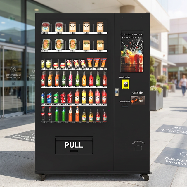 China Digital Maquina Expendedora Touch Screen Refrigerated Outdoor Vending Machine Coin Nfc for Drinks Soda Vendor Machine