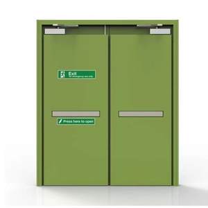 Puerta ignífuga de acero de diseño moderno con bloqueo de pánico Superficie acabada Método de apertura de empuje directo de fábrica Popular para <span class=keywords><strong>Preven</strong></span> - Product Image 6