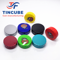 Boîte en métal ronde personnalisée avec fermeture à clic pour pilules, bonbons et comprimés, emballage métallique portable avec impression de logo personnalisé