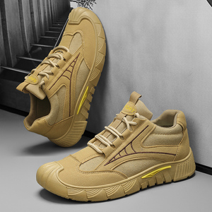 รองเท้าปีนเขาสำหรับผู้ชาย MB600 ขายตรงจากโรงงาน รองเท้าทำงานนิรภัย พื้นรองเท้าด้านกลางทำจากผ้าใบและตาข่าย กันลื่น ทนทานต่อการสึกหรอ พื้นรองเท้าด้านนอกทำจากยาง - Product Image 1