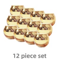Pot à bougie en verre rond pour la décoration de Noël, support de bougie sphérique minimaliste, haute transparence, sans plomb, sans PFAS