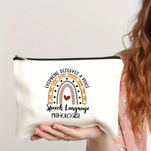Bolsa de maquillaje personalizada con patrón de patólogo del lenguaje del habla, bolsa de almacenamiento para inodoro de viaje, bolsa de cosméticos, regalo de despedida de soltera, 1 unidad - Product Image 6