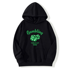 जुआ पाठ के साथ काले शीतकालीन हुडी और हरे रंग के टुकड़े के साथ काले शीतकालीन हुडी - Product Image 3