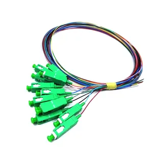 FTTH 0.9mm Single mode/Multimode 12-Colors Simplex Fiber Optic Pigtail with SC APC Connector