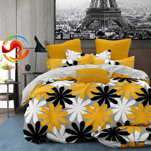 Parure de lit imprimée en usine pour lit Queen Size, en microfibre de polyester brossée, drap-housse, taie d'oreiller, linge de maison, 3 pièces - Product Image 5