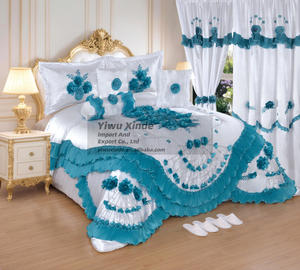 10pcs Luxury <strong>Duvet</strong> with Curtains Wedding Comforter Bedding Set Warm Comforter Lace Princess Quilt in Stock - Product Image 4
