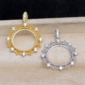 Base Hueca de Plata S925 con Encaje y Diseño de Concha de Caballito para Accesorios DIY de Joyería con Perlas, Plateado, 14.6-14.8, Plata 5763, Joyería - Product Image 4